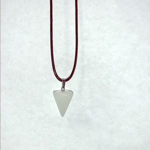 Cone shaped gem necklace